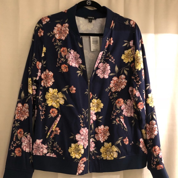 torrid Jackets & Blazers - Navy blue multicolor jacket